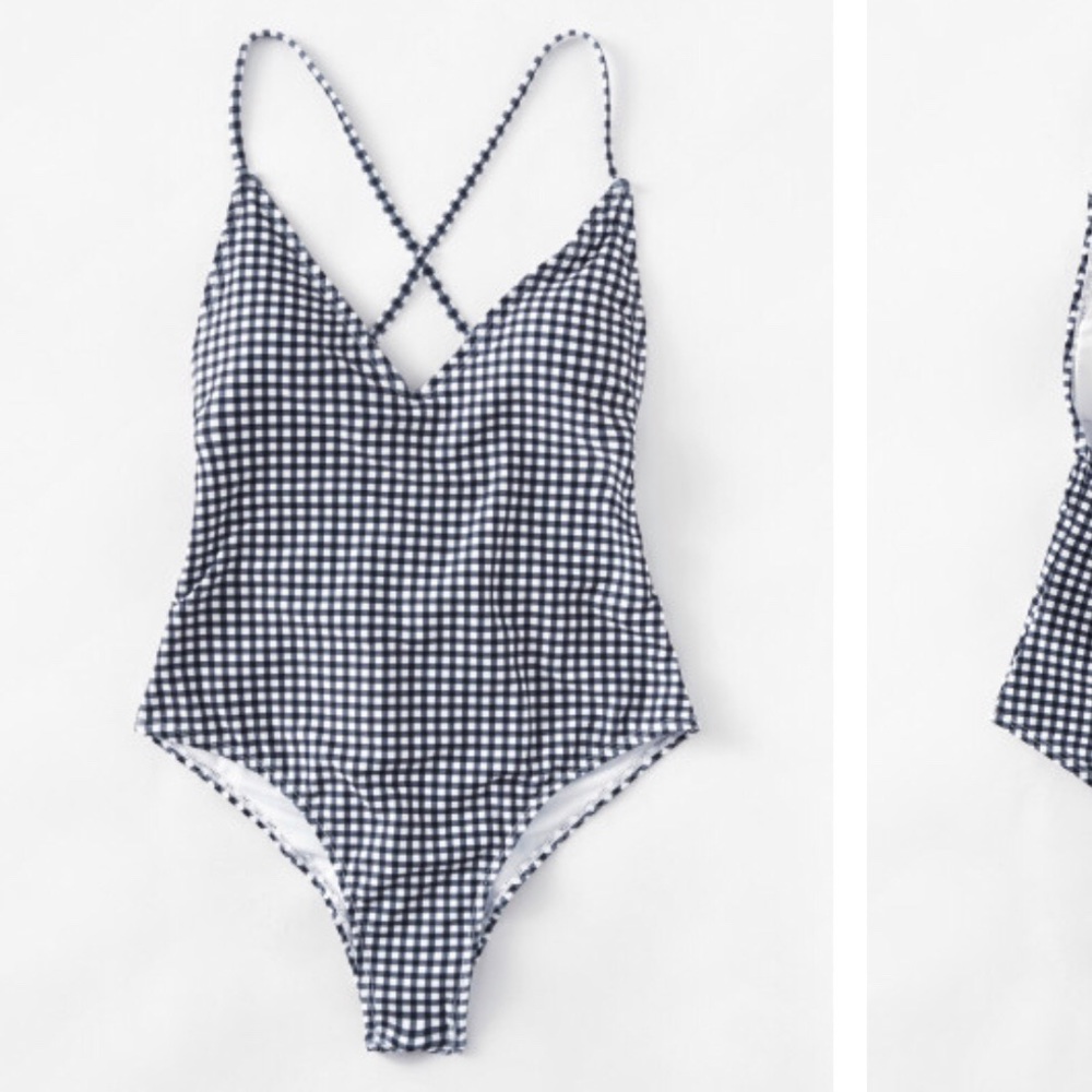 🌞 Crossback Gingham One Piece